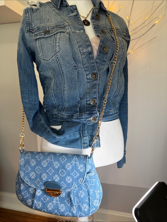 3 am Handbags - Denim  NWOT 3 AM monogram Crossbody bag with large front pocket. 10 X 7 x2